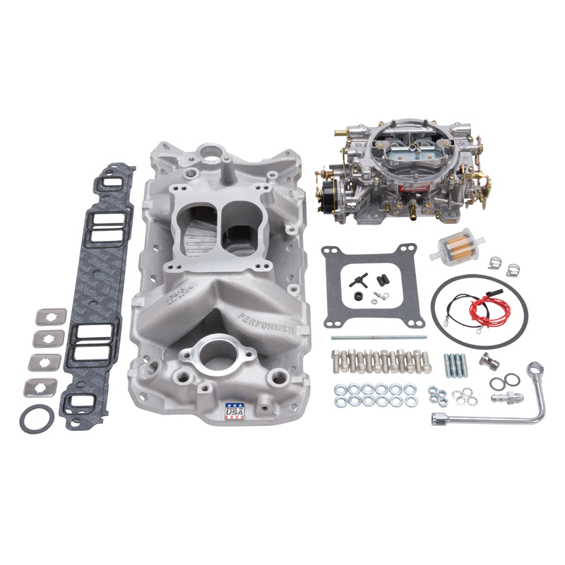 Edelbrock | Engine Intake Manifold / Carburetor Kit - Camaro / Corvette / Monte Carlo 1963-1986 Edelbrock Carburetors