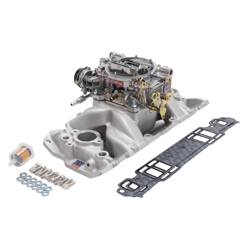 Edelbrock | Engine Intake Manifold / Carburetor Kit - Camaro / Corvette / Monte Carlo 1963-1986 Edelbrock Carburetors