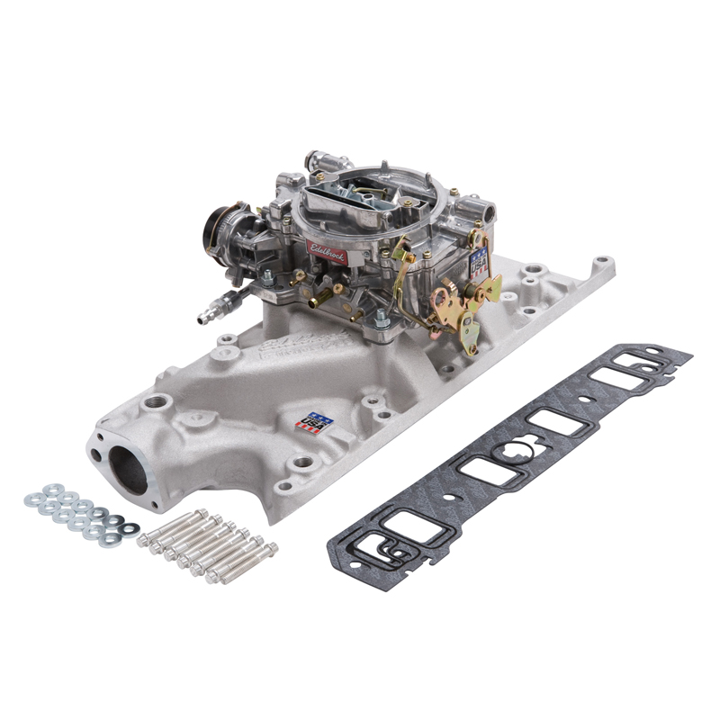 Edelbrock | Engine Intake Manifold / Carburetor Kit - GT40 / Mustang 1964-1995 Edelbrock Carburetors