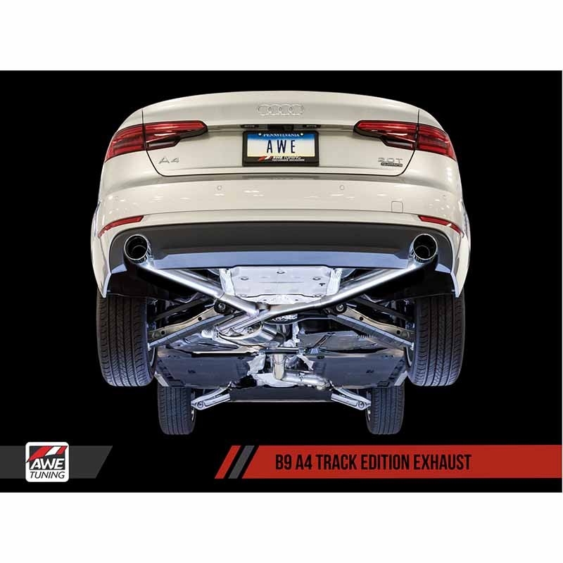 AWE Tuning | Track Cat-Back Exhaust - A4 Quattro 2.0T 2017-2018 AWE Tuning Cat-Back Exhausts