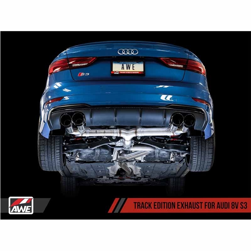 AWE Tuning | Track Cat-Back Exhaust - S3 2.0T 2015-2020 AWE Tuning Cat-Back Exhausts