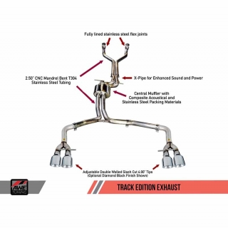 AWE Tuning | Track Cat-Back Exhaust - S6 4.0T 2013-2018 AWE Tuning Cat-Back Exhausts