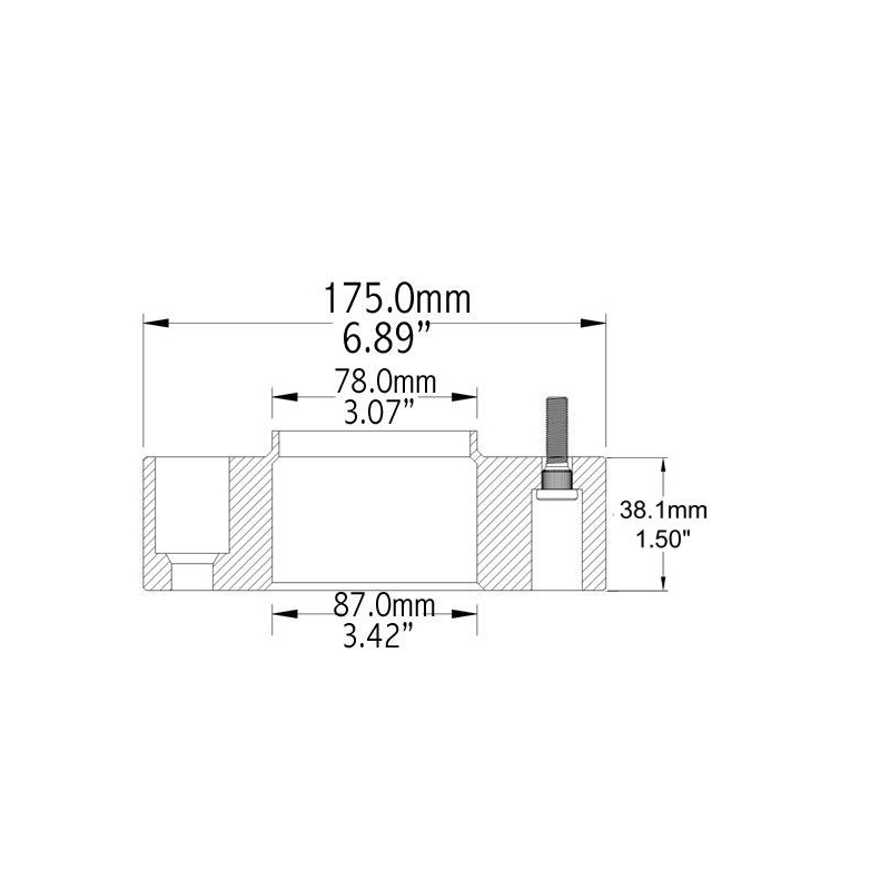 COYOTE | Wheel Adapter 38.1mm / 87.10mm à 78.10mm / 6x135 à 6x139.7 / 14x1.5 Coyote Wheel Accessories Spacer de roues