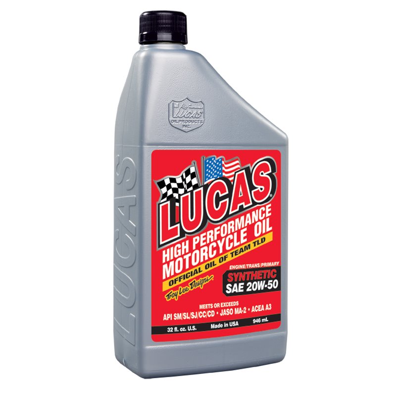 Lucas Oil | Synthetic SAE 20W-50 Motorcycle Oil Lucas Oil Oils, Fluids, Lubricants