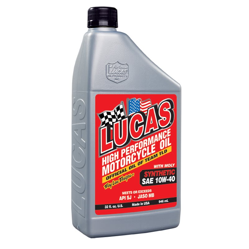 Lucas Oil | Synthetic SAE 10w-40 w/Moly Motorcycle Oil JASO MB
