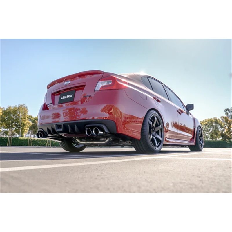 REMARK | Axle-Back Exhaust (3.5" Stainless Single Wall Tip) - WRX / STi 2015-2021 REMARK Axle-Back Exhausts