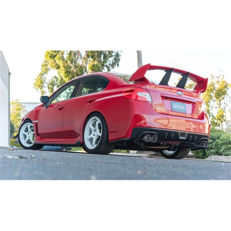 REMARK | Axle-Back Exhaust (4" Stainless Single Wall Tip) - WRX / STi 2015-2021 REMARK Axle-Back Exhausts