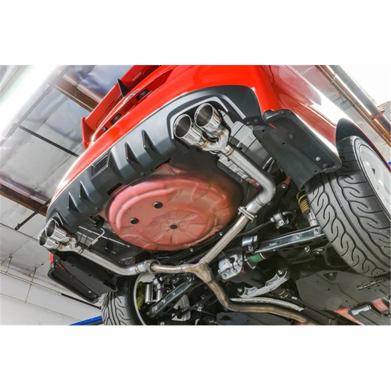 REMARK | Axle-Back Exhaust (4" Stainless Single Wall Tip) - WRX / STi 2015-2021 REMARK Axle-Back Exhausts