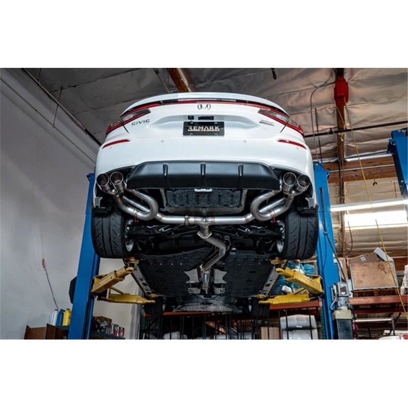 REMARK | Sports Touring Cat-Back Exhaust (LINK LOOP, Stainless Tips) - Civic Sport Touring Hatch 2022-2023 REMARK Cat-Back Ex...