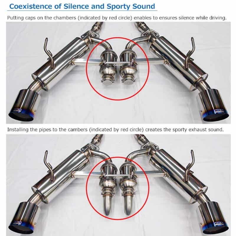 HKS | FULL DUAL MUFFLER VR30 (MAIN+CP) - Q60 2017 - 2021 HKS Cat-Back Exhausts