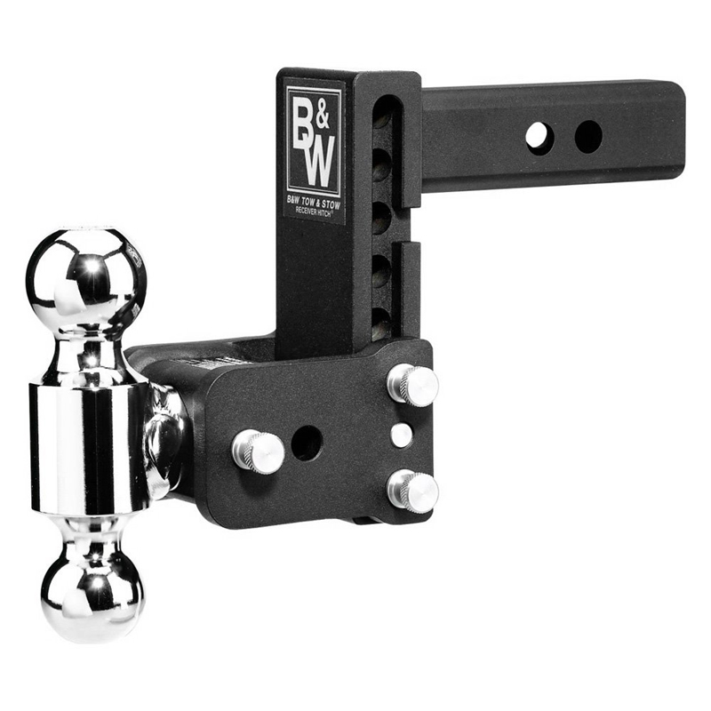 BW | TOW & STOW 2-BALL MOUNT 5" BAISSE, 5-1/2" HAUSSE 10K, NOIR