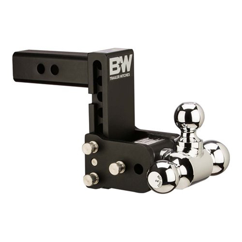 BW | TOW & STOW 3-BALL MOUNT 5" BAISSE, 4-1/2" HAUSSE 14.5K,BLACK