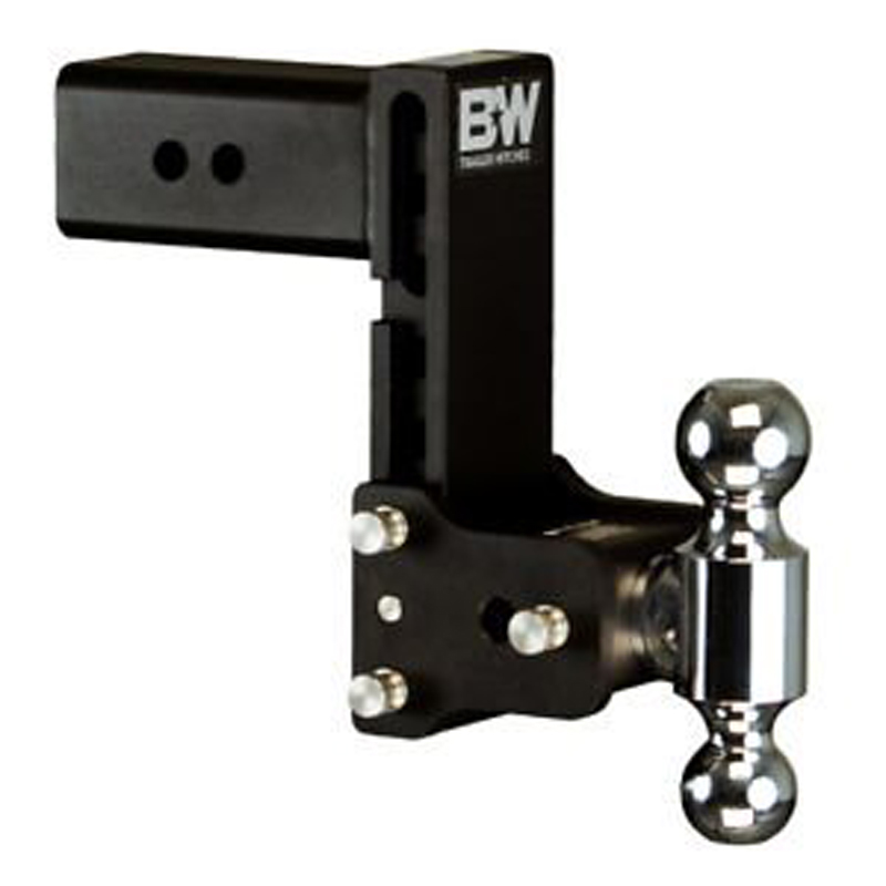 BW | TOW & STOW 2-BALL MOUNT 7-1/2" DROP, 7" RISE 21K, BLACK  Hitch Balls & Mounts
