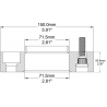 COYOTE | Wheel Spacer 50.8mm / 70.5mm / 5x114.3mm / 14x1.5 Coyote Wheel Accessories Spacer de roues