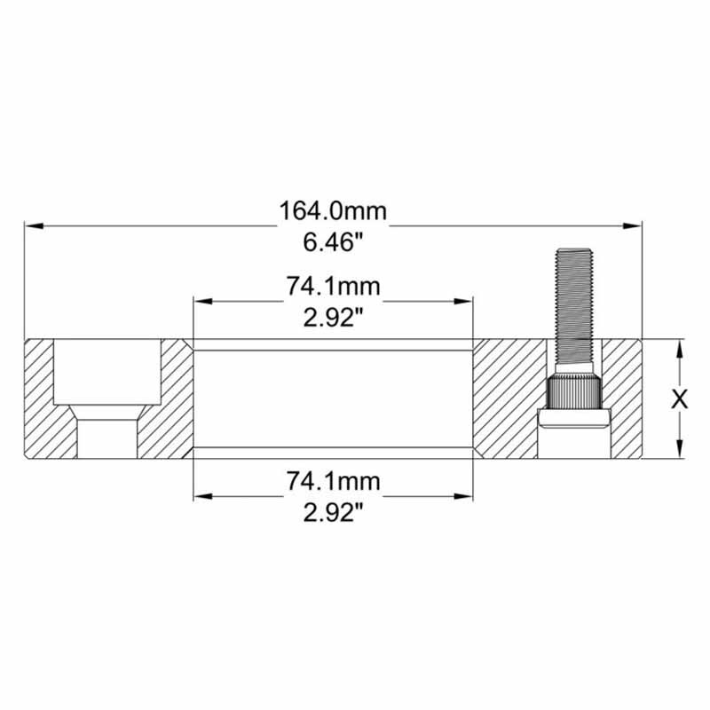 COYOTE | Wheel Adapter 31.75mm / 74.10mm / 5x114.3 - 5x120.65 to 5x127 / 12x1.5 Coyote Wheel Accessories Wheel Spacers