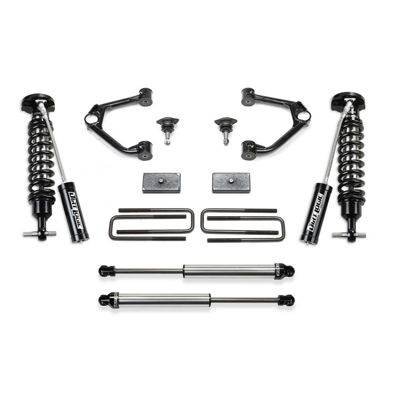 Fabtech | Budget Lift System w/Shock - 3 in. - Silverado / Sierra 1500 2021-2022