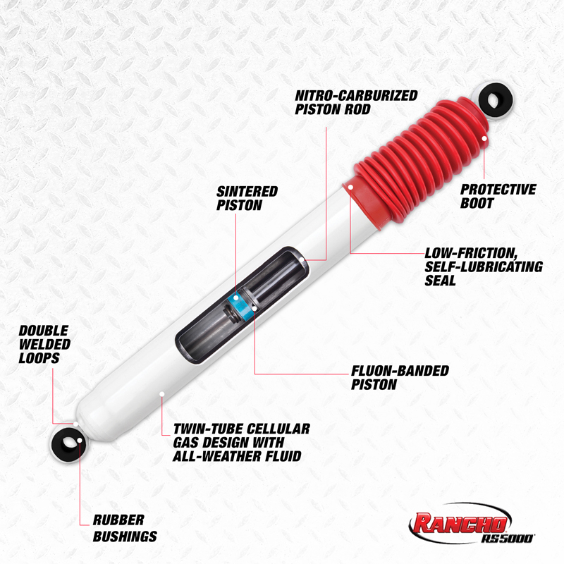 Rancho | RS5000 Steering Damper - Grand Cherokee 1999-2004