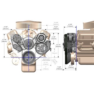 Holley | Mid-Mount Complete Accessory Drive System Holley Pulleys & Belts