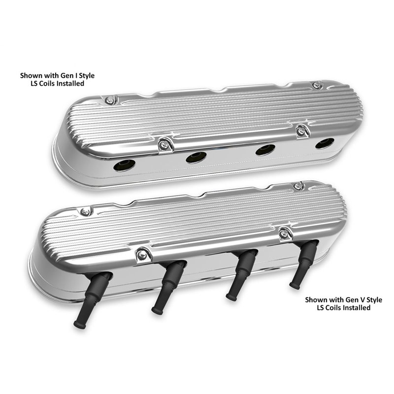 Holley | Aluminum Valve Cover Set - Buick / Cadillac / Chevrolet / Pontiac 1997-2017