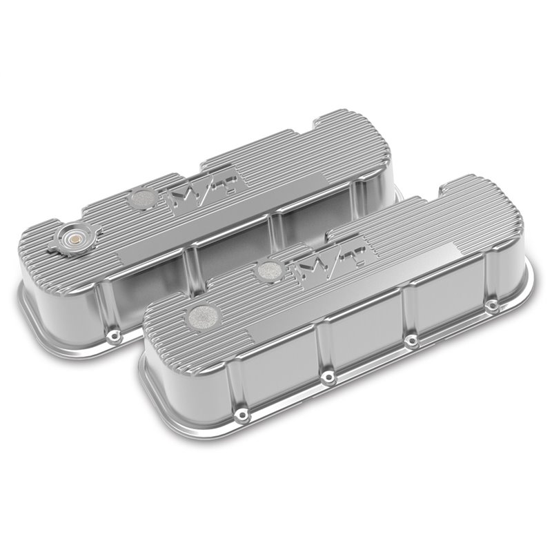 Holley | M/T Retro Aluminum Valve Covers - Camaro / Corvette / Monte Carlo 1965-1975
