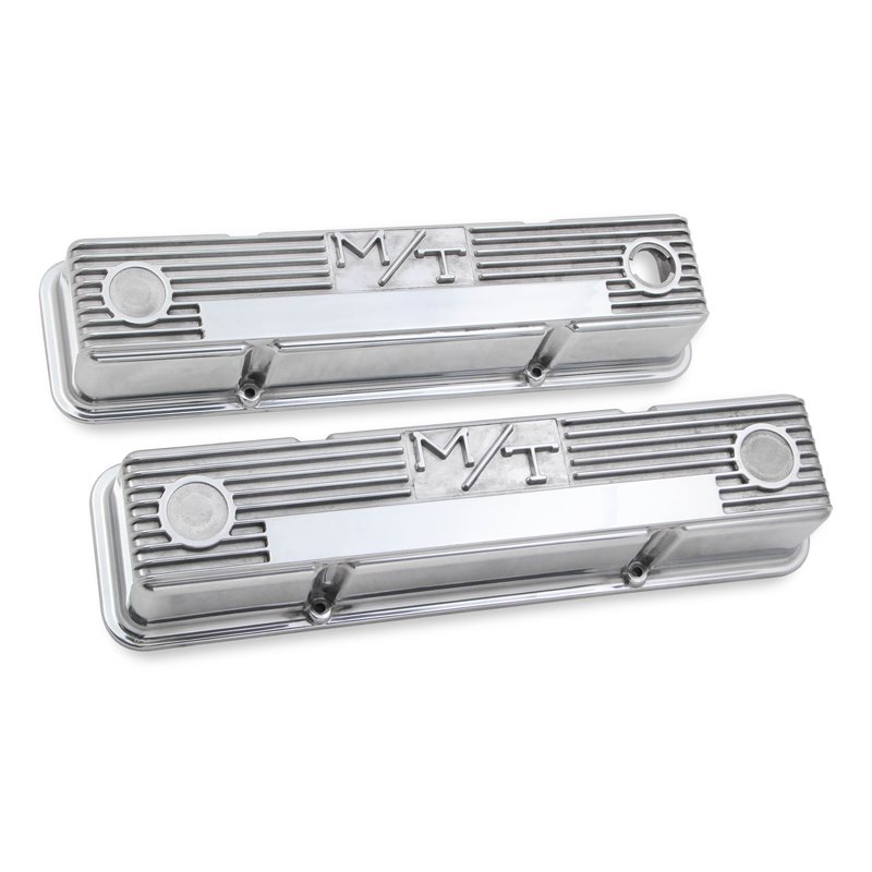 Holley | M/T Retro Aluminum Valve Covers - Camaro / Corvette / Monte Carlo / Firebird 1963-1986