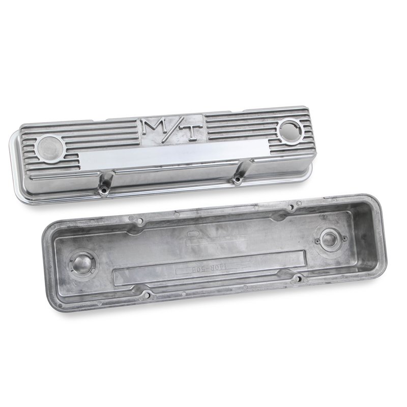 Holley | M/T Retro Aluminum Valve Covers - Camaro / Corvette / Monte Carlo / Firebird 1963-1986