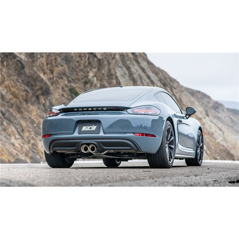 Borla | S-Type Cat-Back Exhaust System - 718 Boxster Base / T / 718 Cayman 2.0T 2017-2022