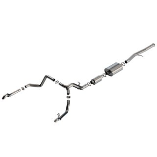 Borla | S-Type Cat-Back Exhaust System - Silverado 1500 / ZR2 6.2L / 3.0L 2022-2023