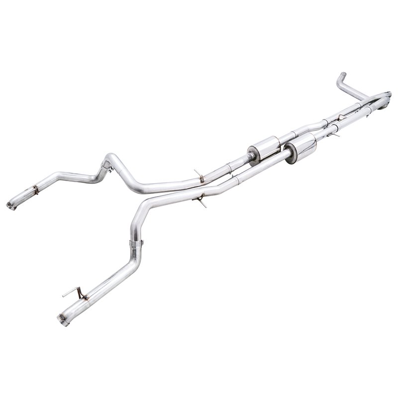 AWE Tuning | 0FG Catback Exhaust (Dual Bashguard, no tips) - Silverado 1500 / ZR2 6.2L 2022-2023