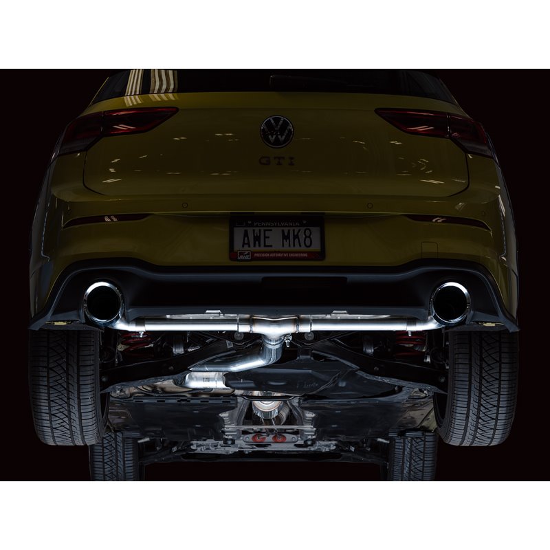 AWE Tuning | Track Edition Exhaust (Chrome Silver Tips) - GTI 2.0T 2022-2023 AWE Tuning Cat-Back Exhausts