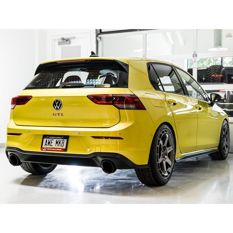 AWE Tuning | Touring Edition Exhaust (Diamond Black Tips) - GTI 2.0T 2022-2023 AWE Tuning Cat-Back Exhausts