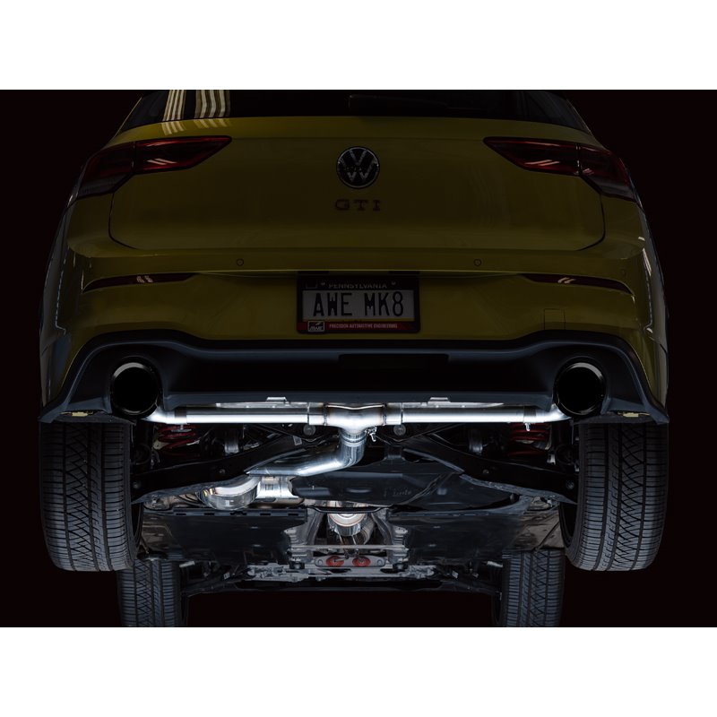 AWE Tuning | Touring Edition Exhaust (Diamond Black Tips) - GTI 2.0T 2022-2023 AWE Tuning Cat-Back Exhausts