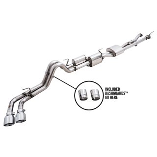 AWE Tuning | 0FG Exhaust with BashGuard (Dual Chrome Silver Tips) - Tacoma 3.5L 2016-2023 AWE Tuning Cat-Back Exhausts