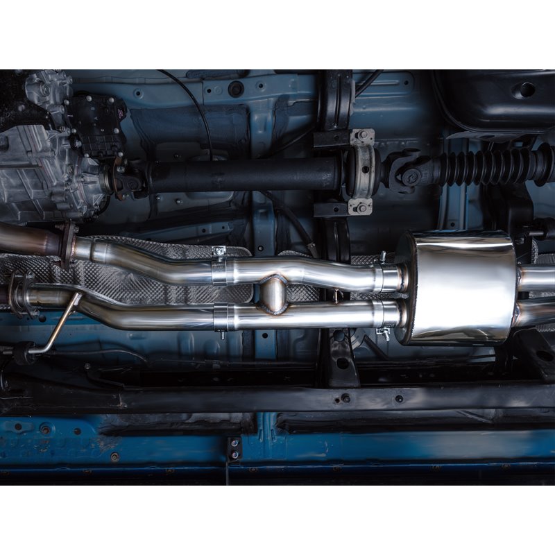 AWE Tuning | 0FG Exhaust with BashGuard (Dual Chrome Silver Tips) - Tacoma 3.5L 2016-2023
