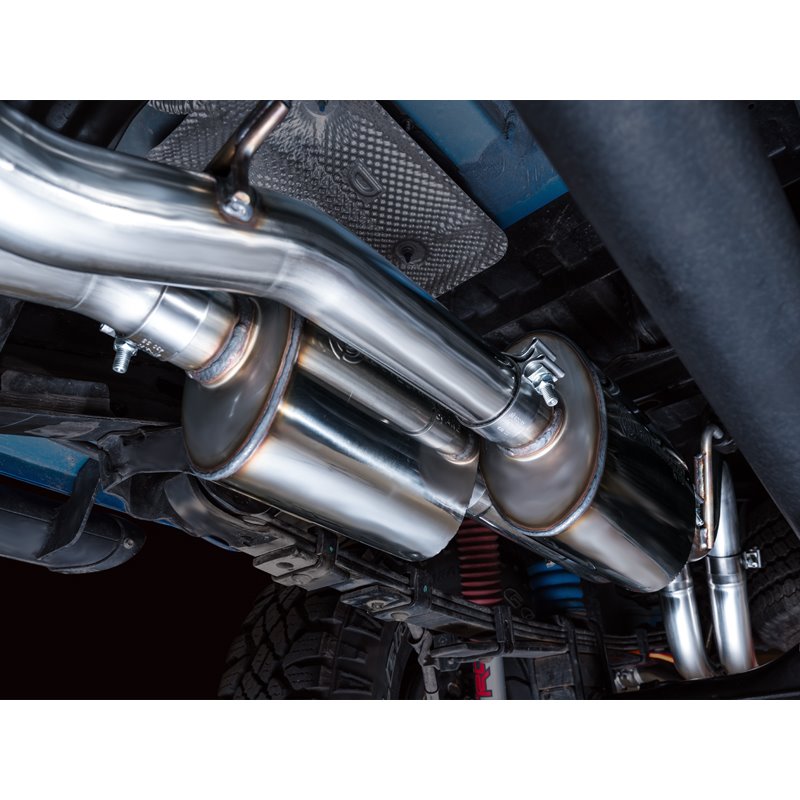 AWE Tuning | 0FG Exhaust with BashGuard (Dual Chrome Silver Tips) - Tacoma 3.5L 2016-2023