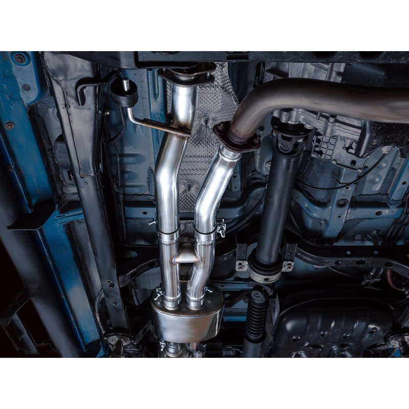 AWE Tuning | 0FG Exhaust with BashGuard (Dual Diamond Black Tips) - Tacoma 3.5L 2016-2023