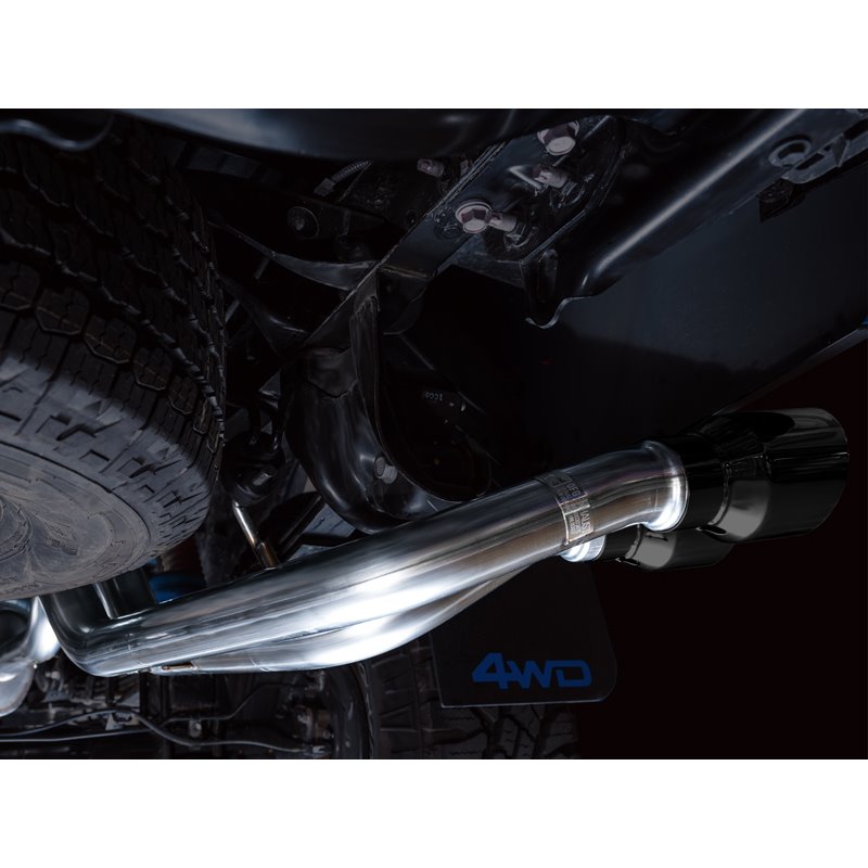 AWE Tuning | 0FG Exhaust with BashGuard (Dual Diamond Black Tips) - Tacoma 3.5L 2016-2023