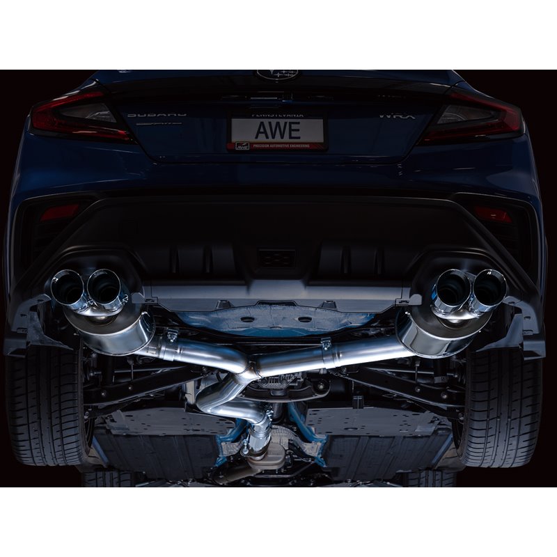 AWE Tuning | Touring Edition Exhaust (Chrome Silver Tips) - WRX 2022-2025 AWE Tuning Cat-Back Exhausts