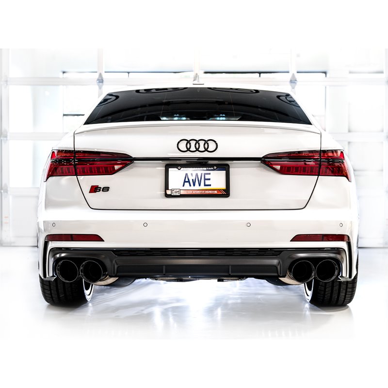 AWE Tuning | Track Edition Exhaust (Diamond Black Tips) - S6 / S7 Sportback 2.9T 2020-2023