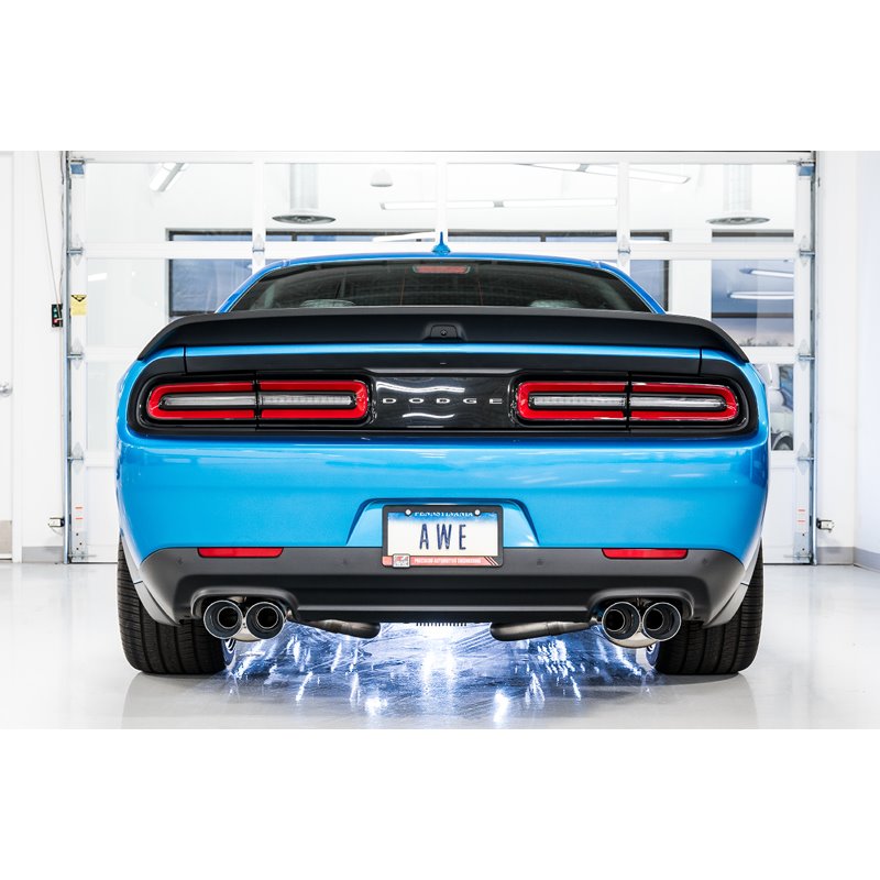 AWE Tuning | Track Cat-Back Exhaust - Challenger 6.2L / 6.4L 2015-2023 AWE Tuning Cat-Back Exhausts