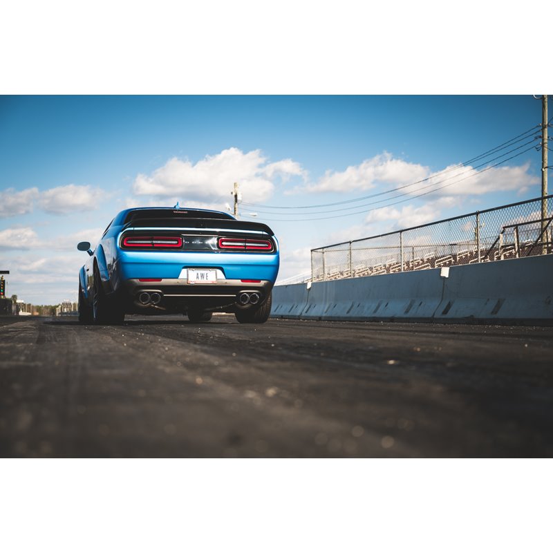 AWE Tuning | Track Cat-Back Exhaust - Challenger 6.2L / 6.4L 2015-2023 AWE Tuning Cat-Back Exhausts
