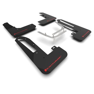 RallyArmor | Black UR Mud Flap Logo Rouge - Civic Type R 2023-2025 RallyArmor Garde-boue