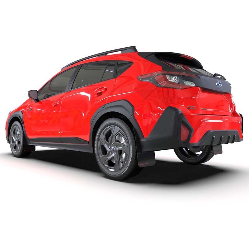 RallyArmor | Black UR Mud Flap Logo Rouge - Crosstrek 2024-2025 RallyArmor Garde-boue