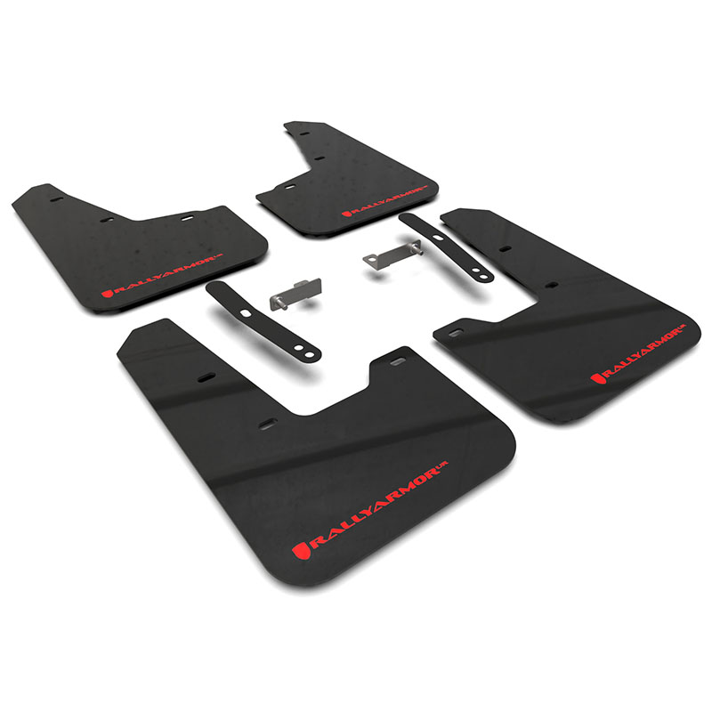 RallyArmor | Black UR Mud Flap Red Logo - Niro 2023-2024 RallyArmor Mud Flaps