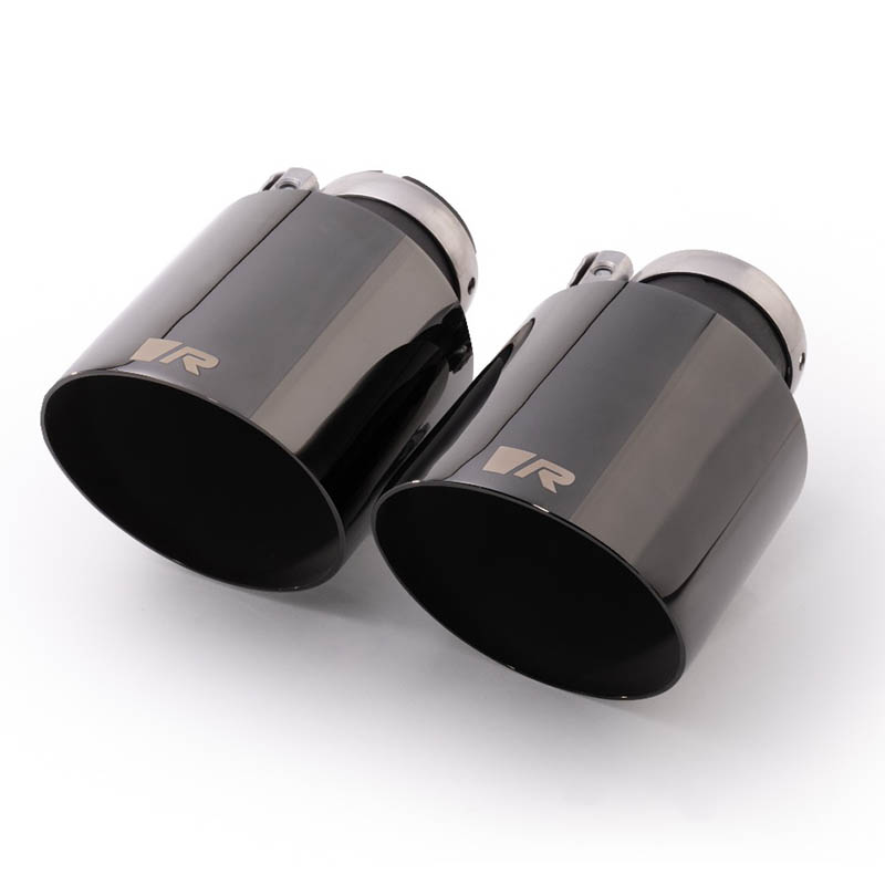 REMUS | 4.5" Angled Black Chrome / Stainless Steel Tail Pipe Set (2)