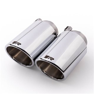 REMUS | 4" Angled Chrome / Stainless Steel Tail Pipe Set (2)