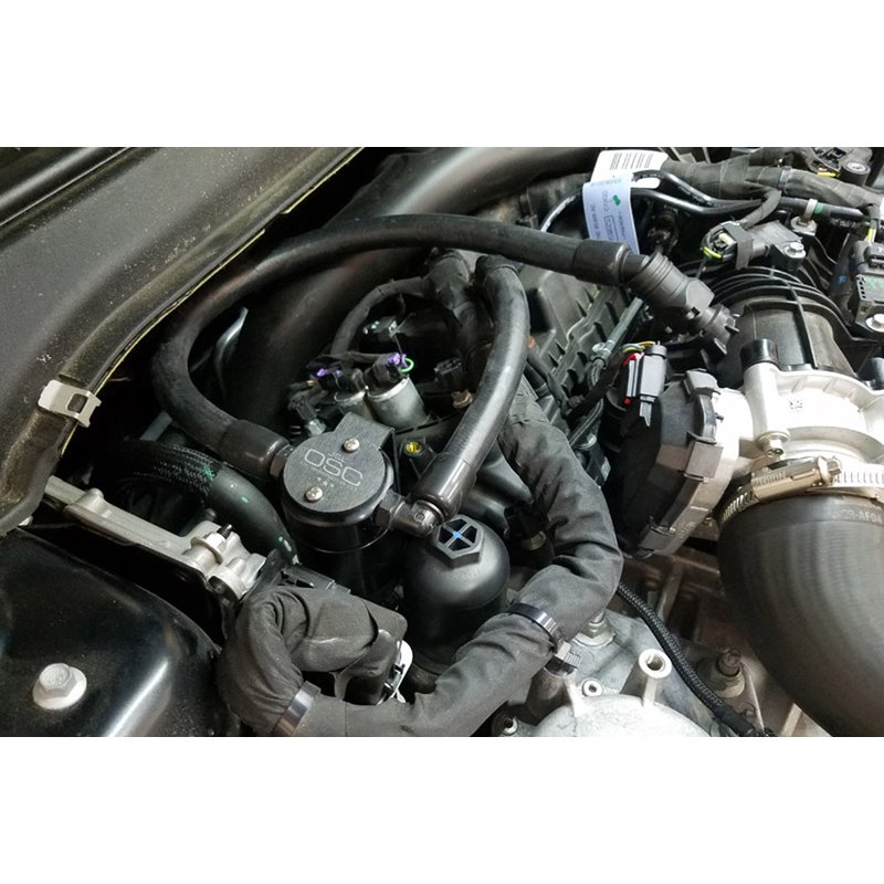 J&L | Oil Separator 3.0 (Passenger Side, BLACK) - Fusion 2.7T 2017-2019 J&L Oil Separator Co. Oil Catch Can