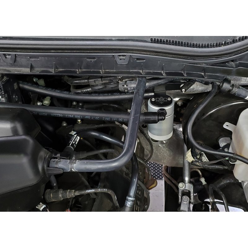 J&L | Oil Separator 3.0 (Passenger Side, SILVER) - F-250 / F-350 6.2L / 7.3L 2017-2022 J&L Oil Separator Co. Oil Catch Can