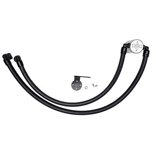 J&L | Oil Separator 3.0 w/ Canister Extension (Passenger Side, SILVER) - F-250 / F-350 Super Duty 6.2L / 7.3L 2017-2022 J&L O...