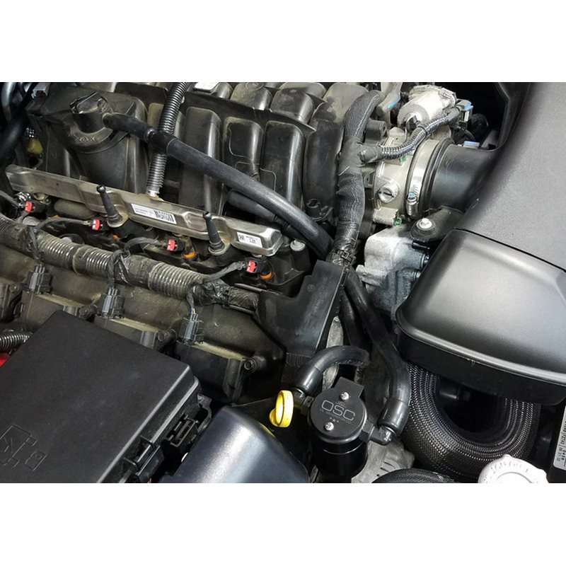 J&L | Oil Separator 3.0 (Passenger Side, BLACK) - Durango / Grand Cherokee 5.7L 2011-2023 J&L Oil Separator Co. Oil Catch Can